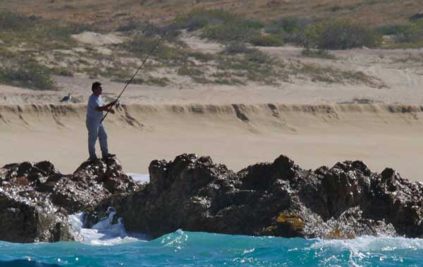 Surf fishing near Sunset Beach